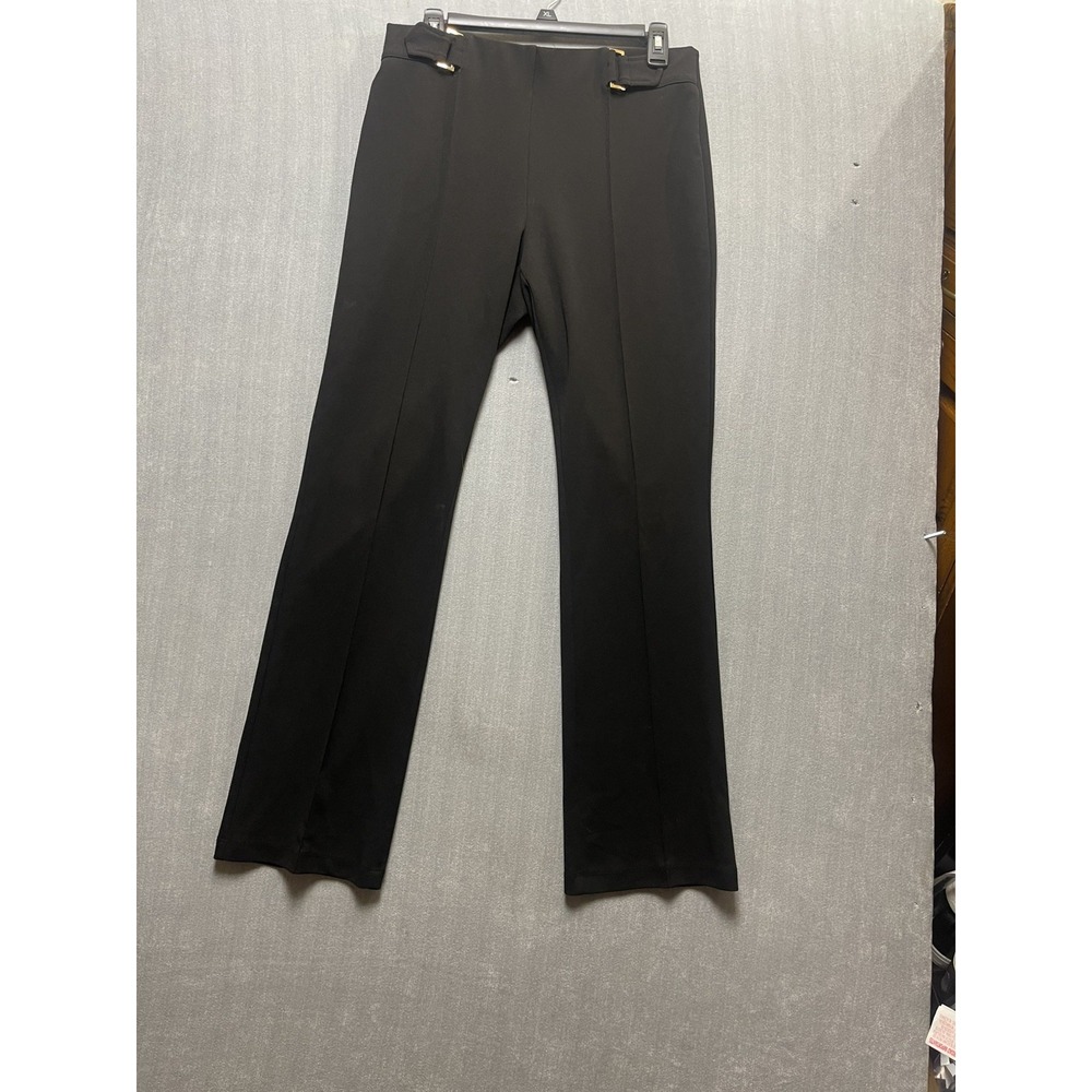 NYCC New York Clothing Co Black Dress Pants Gold Bit Detail Women's Size 10